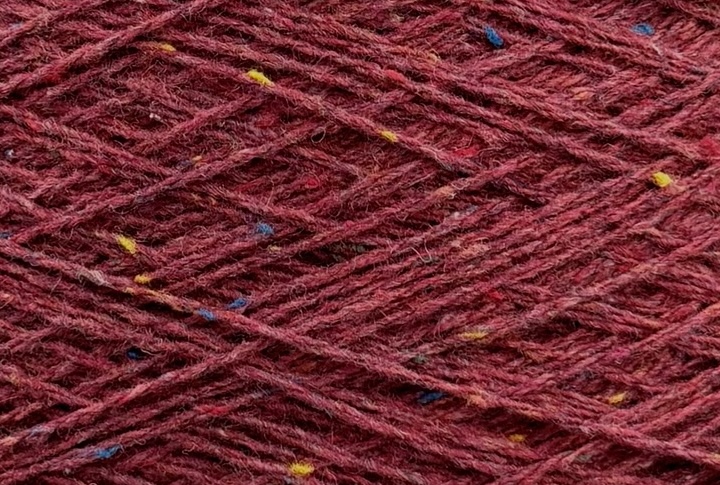 G&G Filati Tweedcash 3700 – Antique Garnet Tweed mit farbigen Einsprenkelung